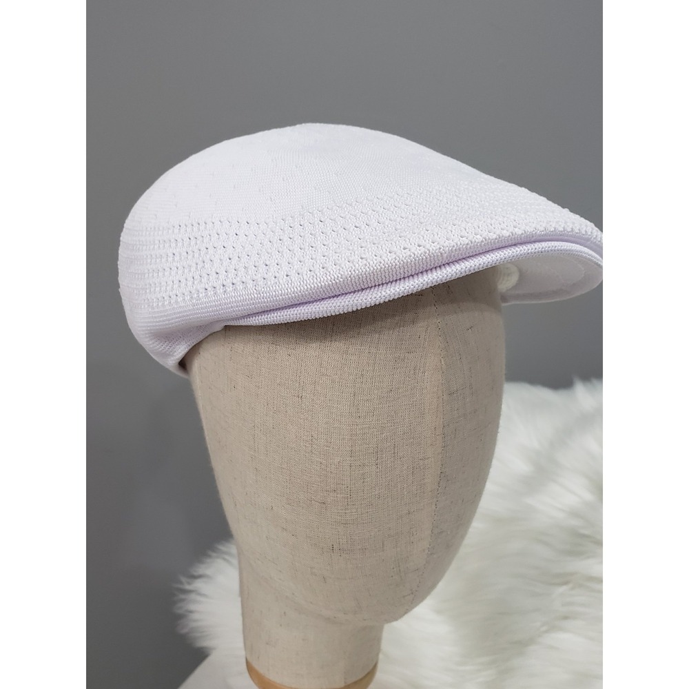 NEW LARGE - Kangol Men's Tropic 507 Ventair Flat Cap WHITE newboy prep golf